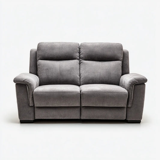 Sofa, 2-fotelikowa sofa szara 170 x 95 x 100 cm mikrofibry prostokątne