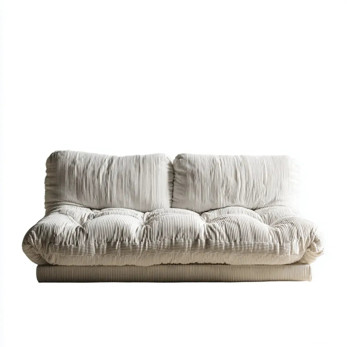 Sofa, 2-fotela Beżżowa 180 x 95 x 78 cm z poliestrowego kordu aksamitu z wyściełaną pianką