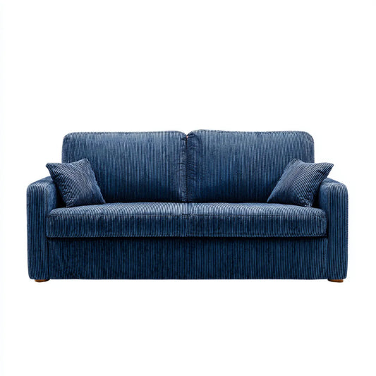Sofa, 2 kanapa z tworzywa sztucznego w sztruksowej, poliestrowej prawej stronie 160 x 85 x 85 cm